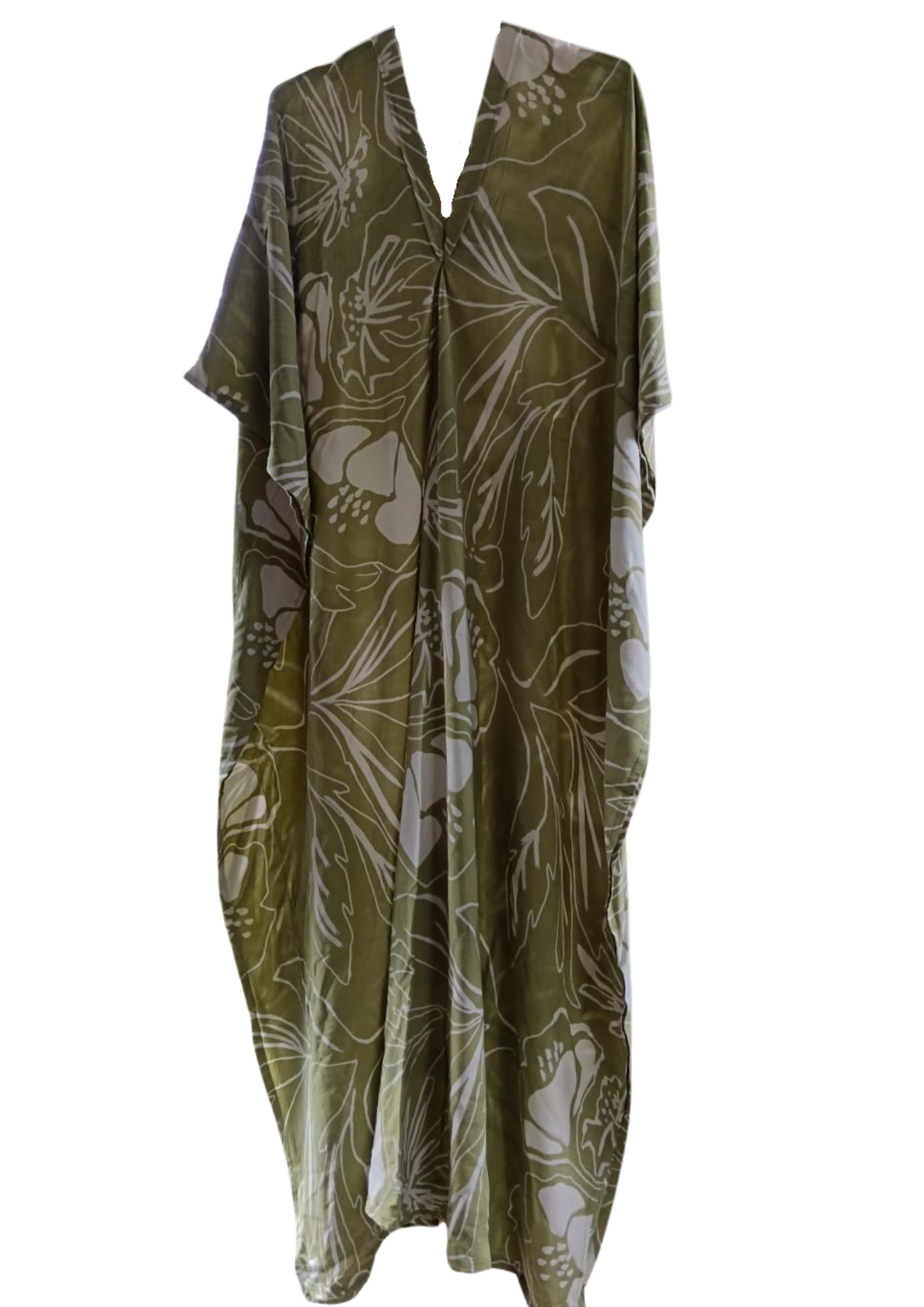 Kelly Green Printed Kaftan