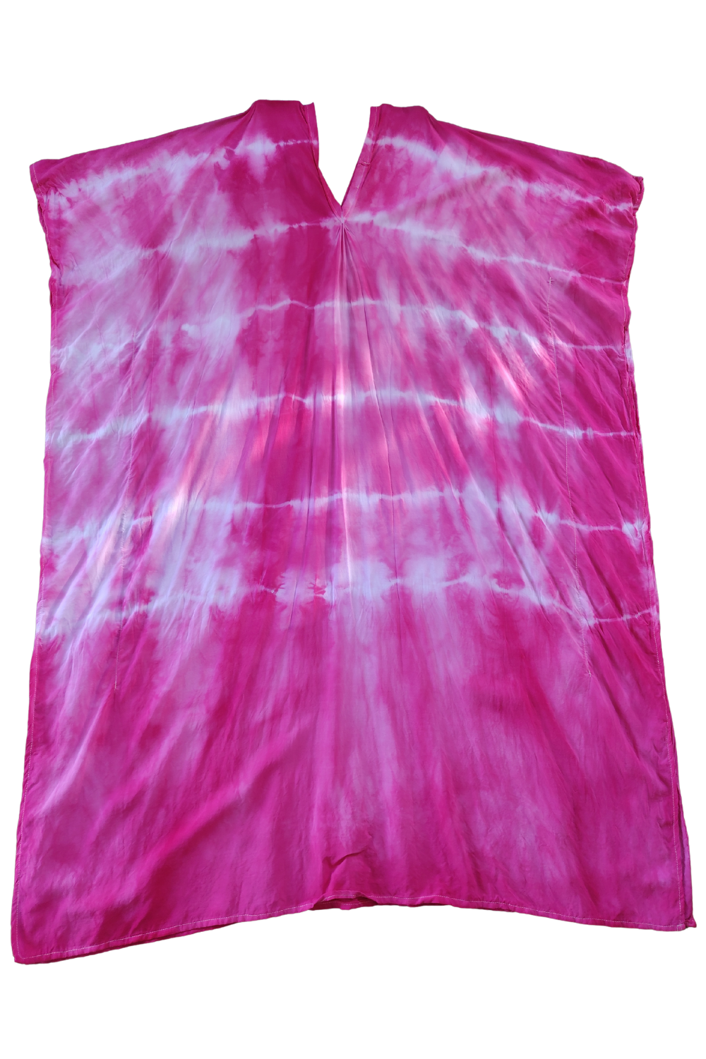 Magenta Pink Tie Dye Kaftan