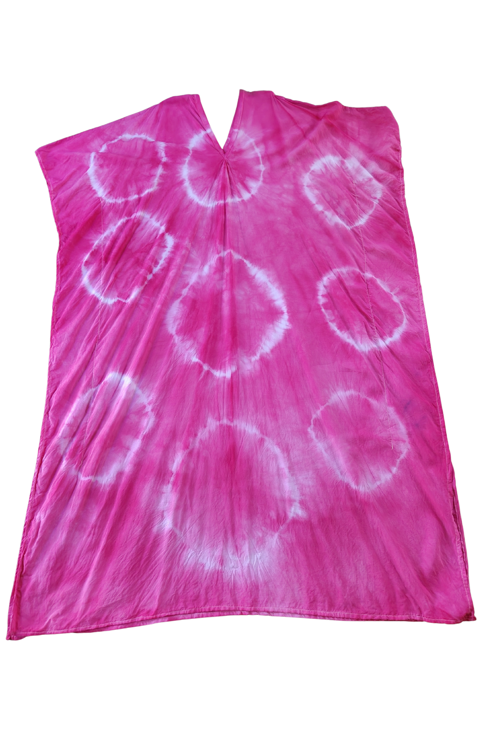 Magenta Pink Tie Dye Kaftan