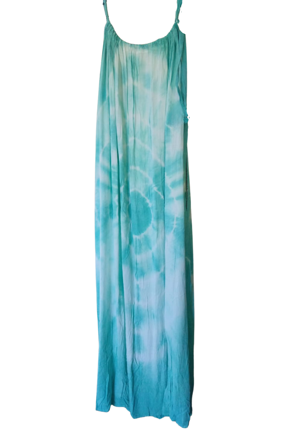 Turquoise Tie Dyed Maxi Summer Dress