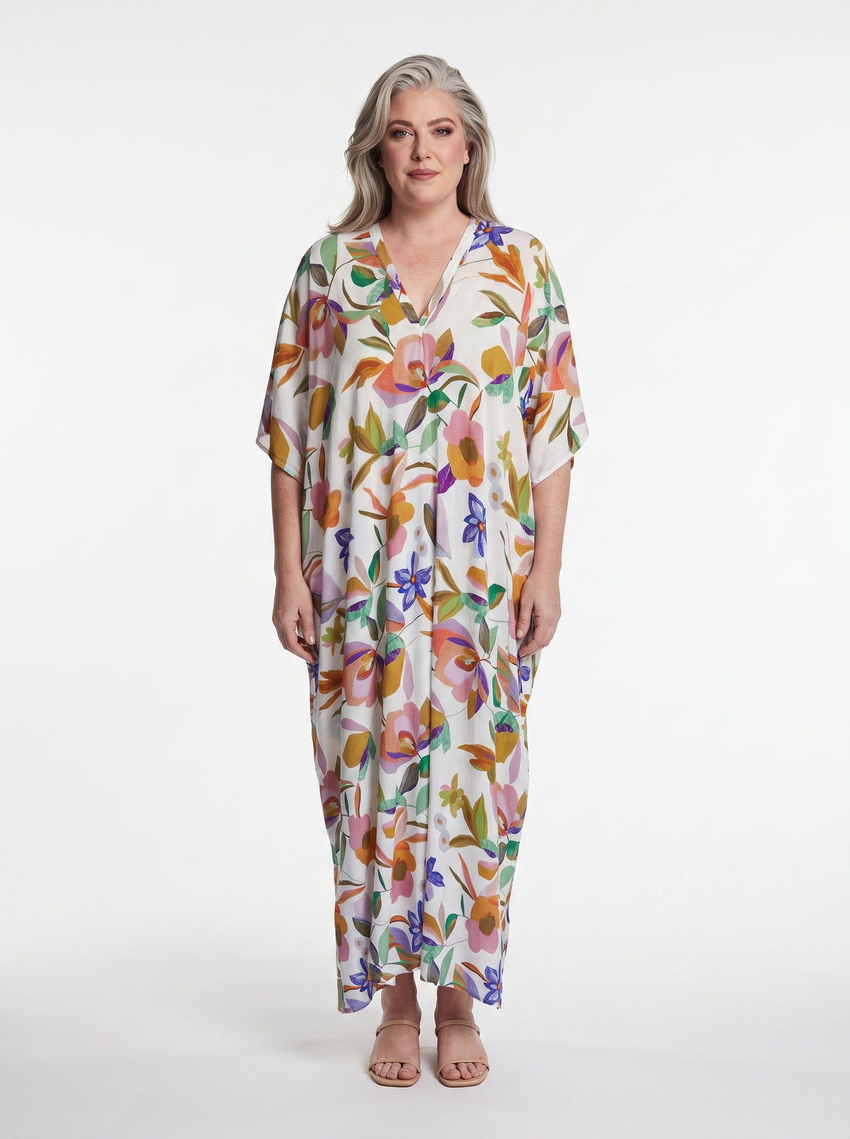 Multi Coloured Printed Kaftan