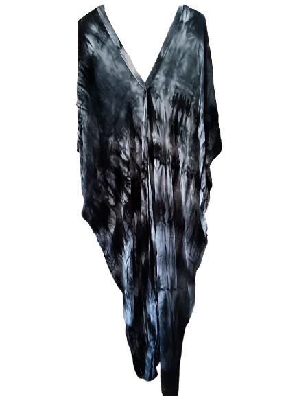 Black Tie Dye Kaftan