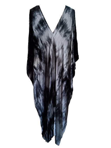 Black Tie Dye Kaftan