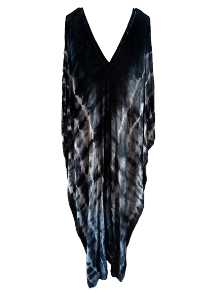 Black Tie Dye Kaftan