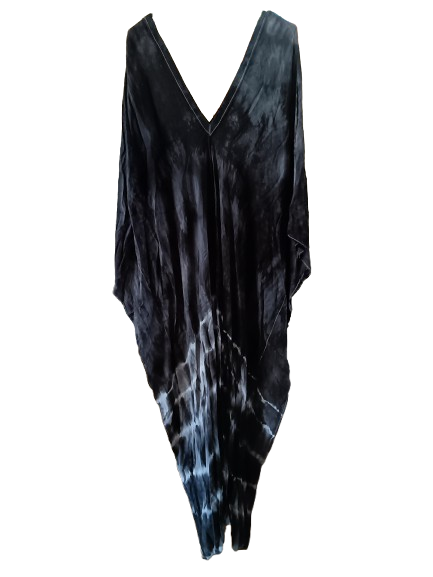 Black Tie Dye Kaftan