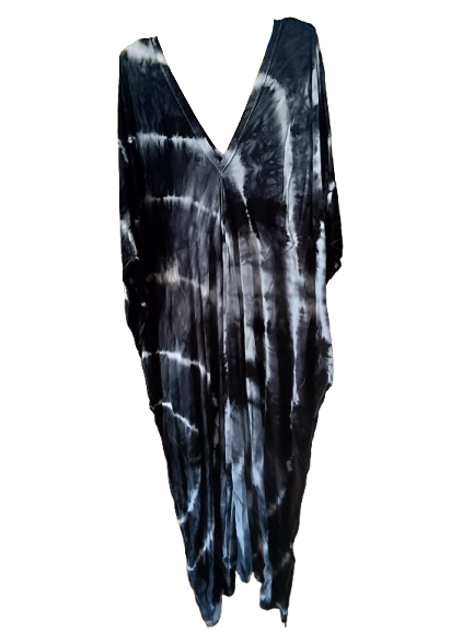 Black Tie Dye Kaftan