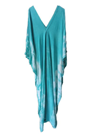 Turquoise Tie Dye Kaftan