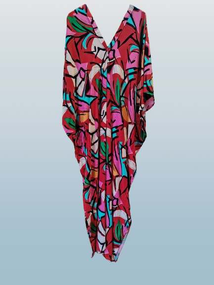Red Printed Kaftan