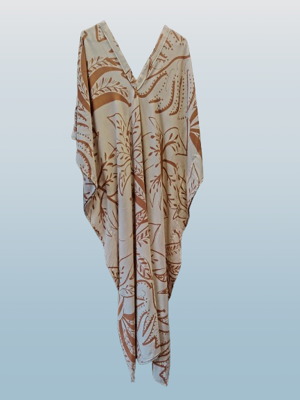 Tan Printed Kaftan