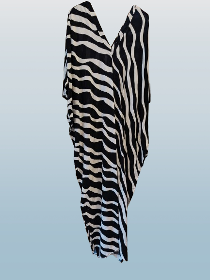 Black Printed Kaftan