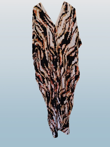 Rust and Black Printed Kaftan