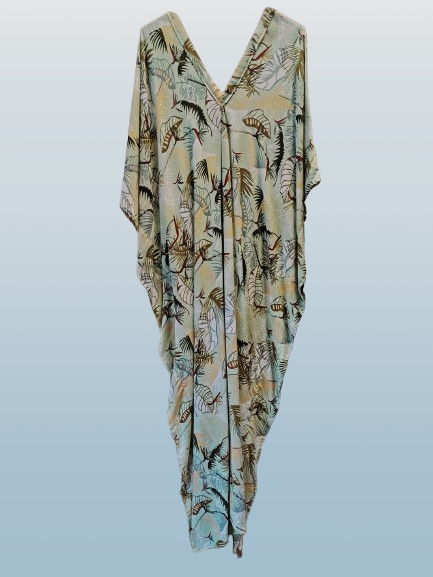 Light Mint Coloured Printed Kaftan