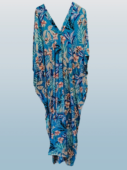 Blue Printed Kaftan