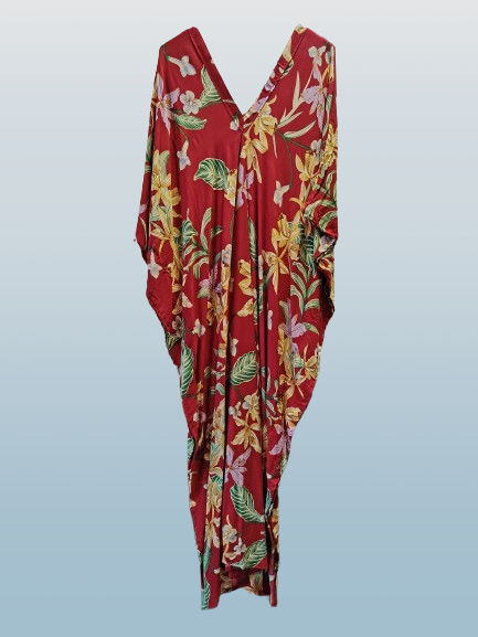 Red Printed Kaftan