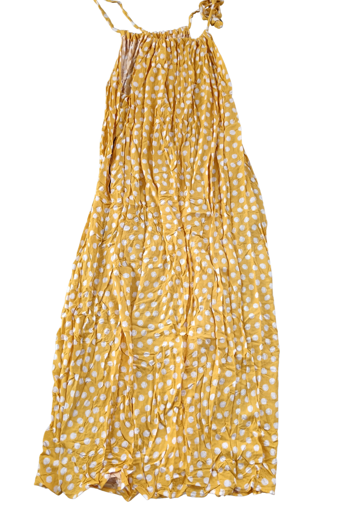 Yellow and White Maxi Summer Dress