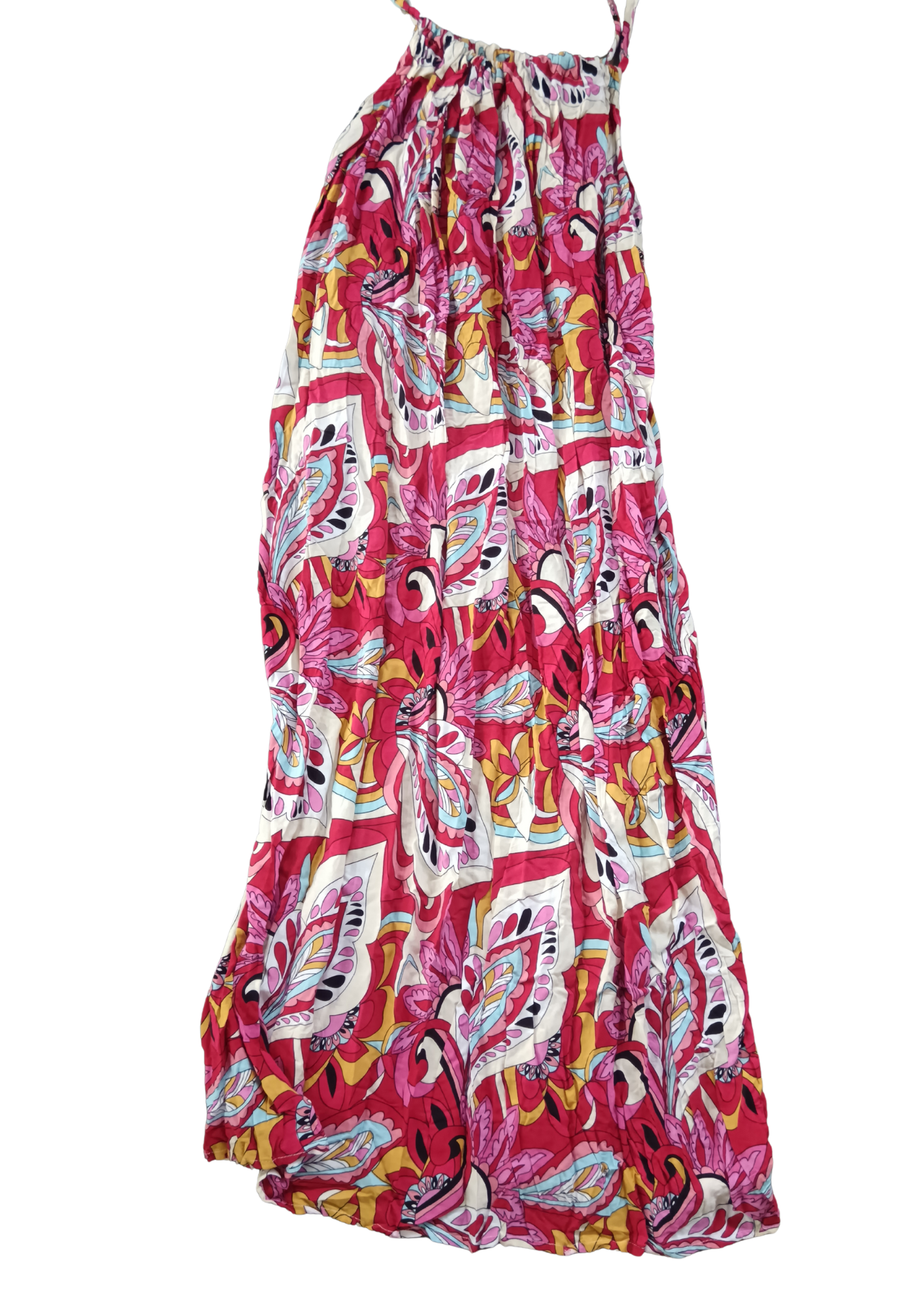 Pink Floral Maxi Summer Dress