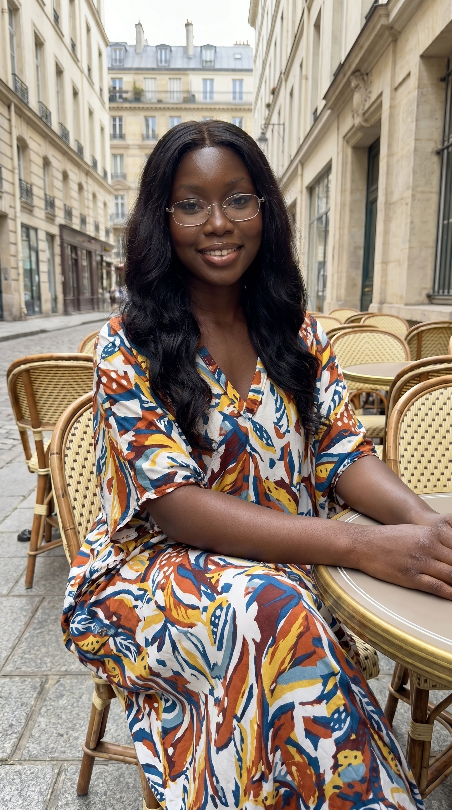 Multicoloured Printed Kaftan