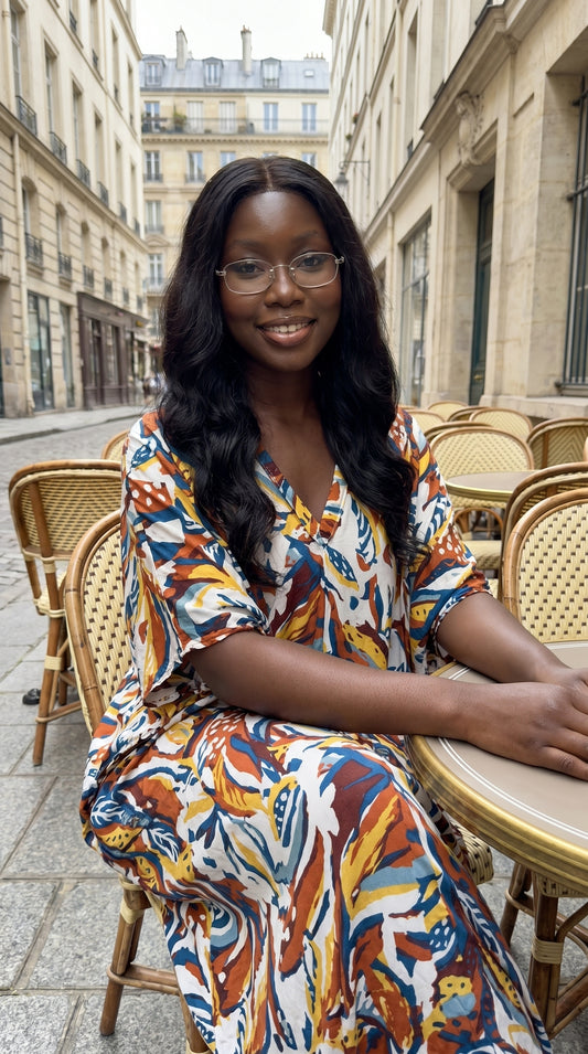 Multicoloured Printed Kaftan