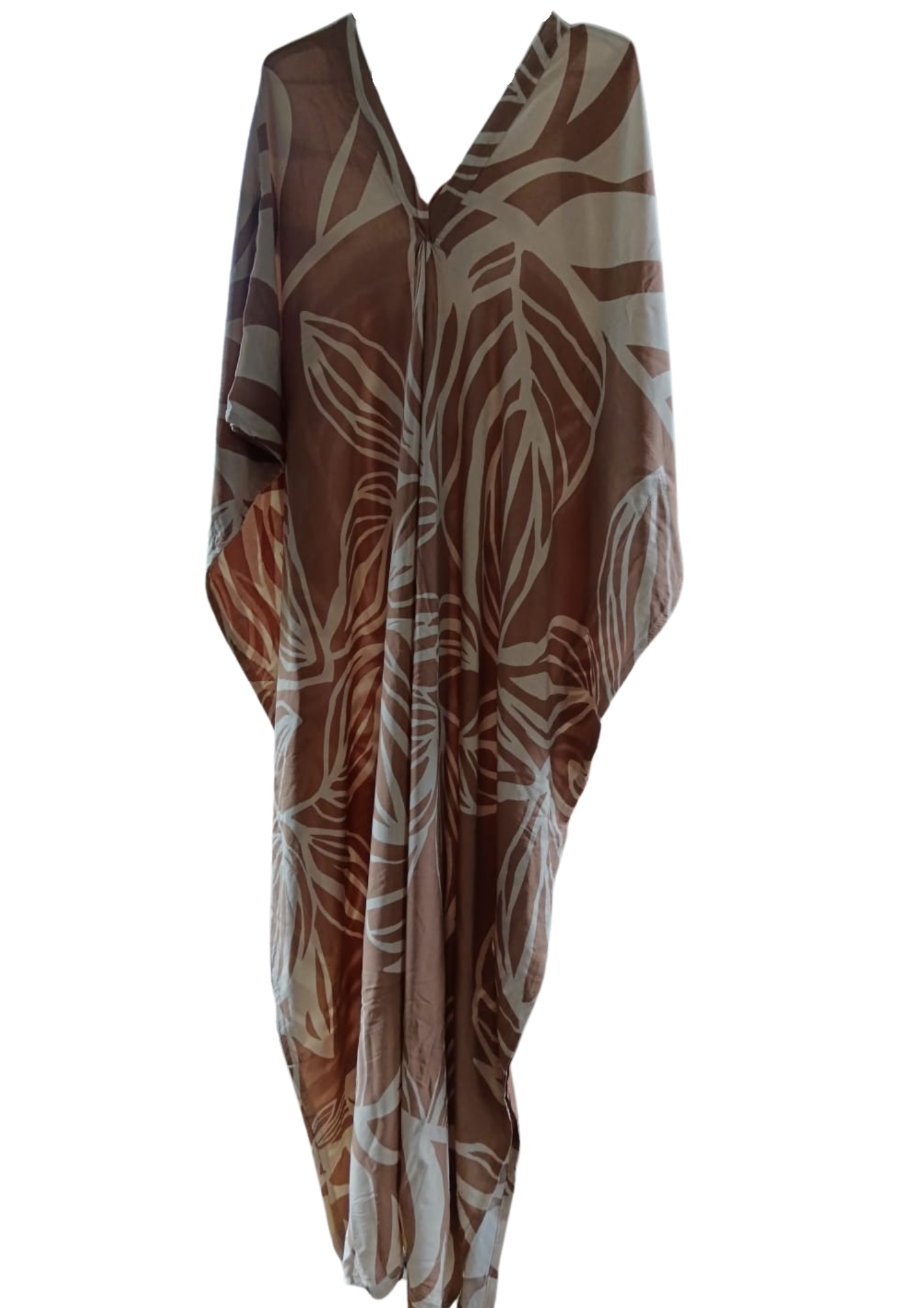 Sand and Beige Printed Kaftan