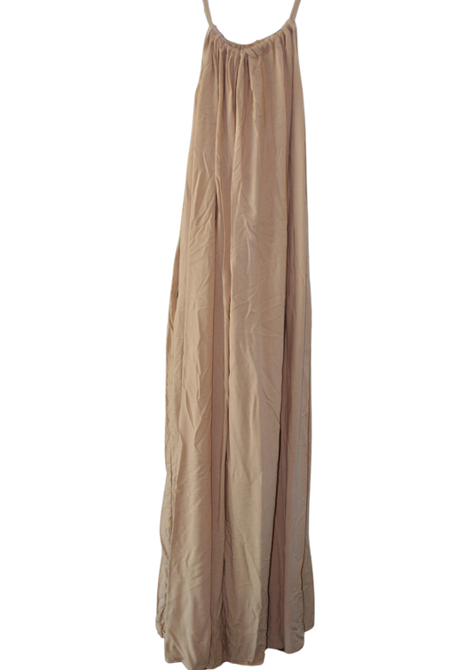 Sandy Beige Maxi Summer Dress