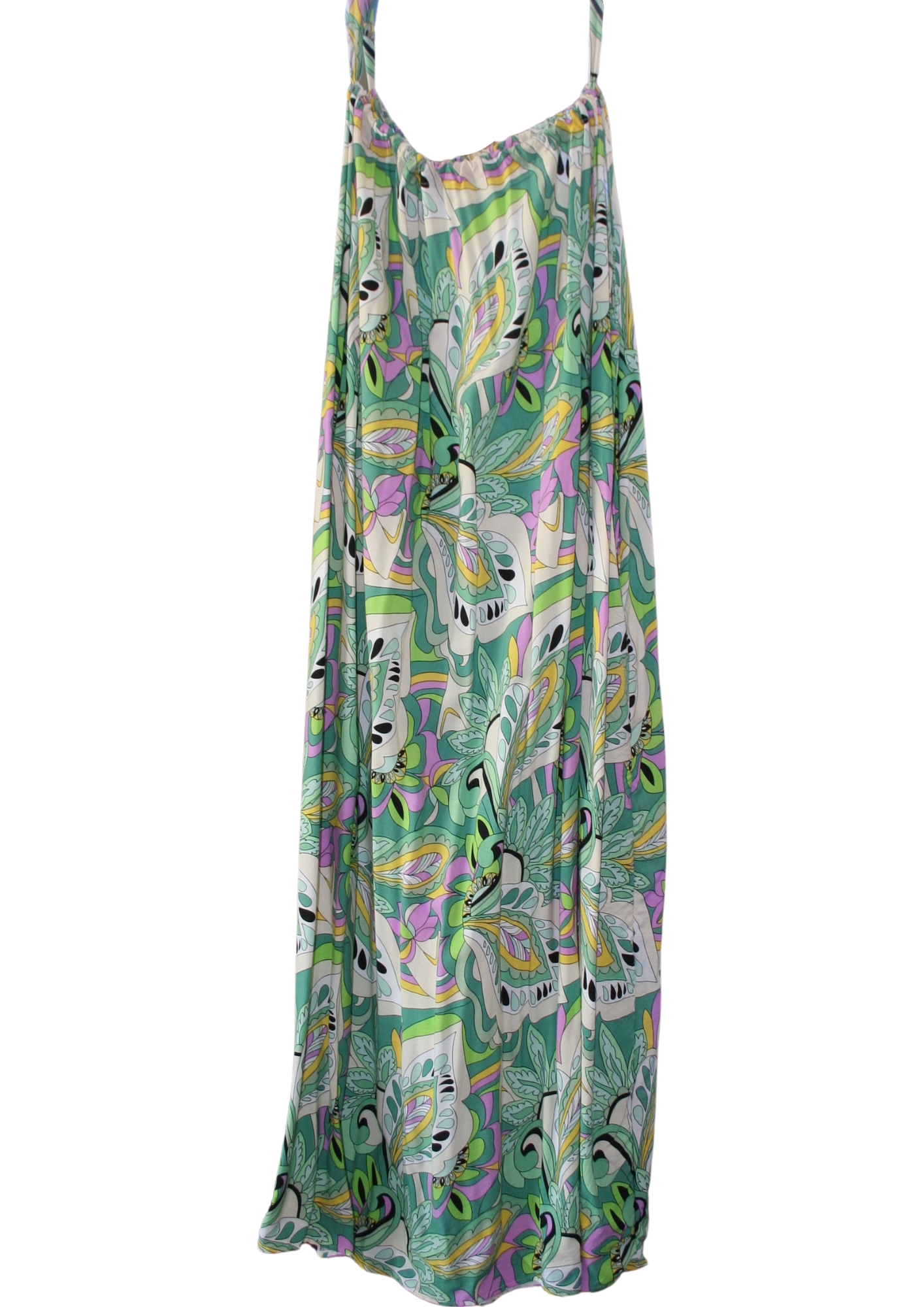 Green Floral Maxi Summer Dress