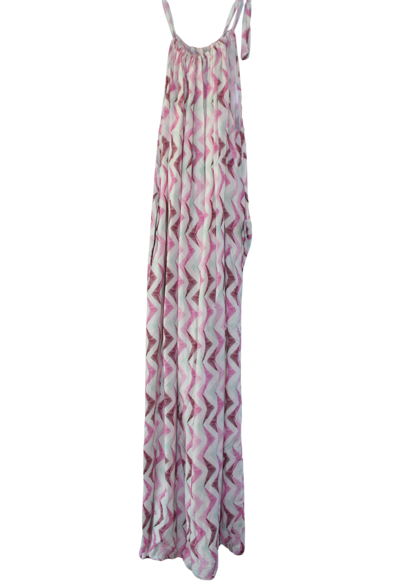 Pink Zig Zag Maxi Summer Dress