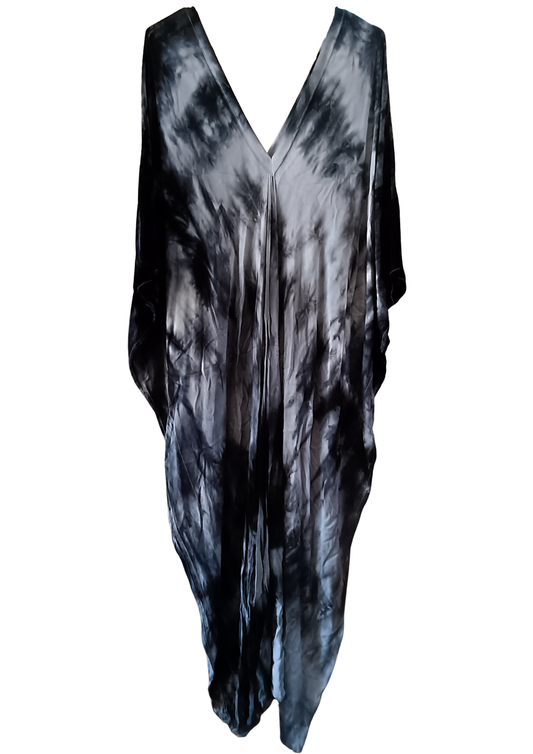 Black Tie Dye Kaftan