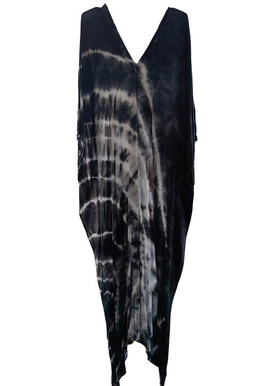 Black Tie Dye Kaftan
