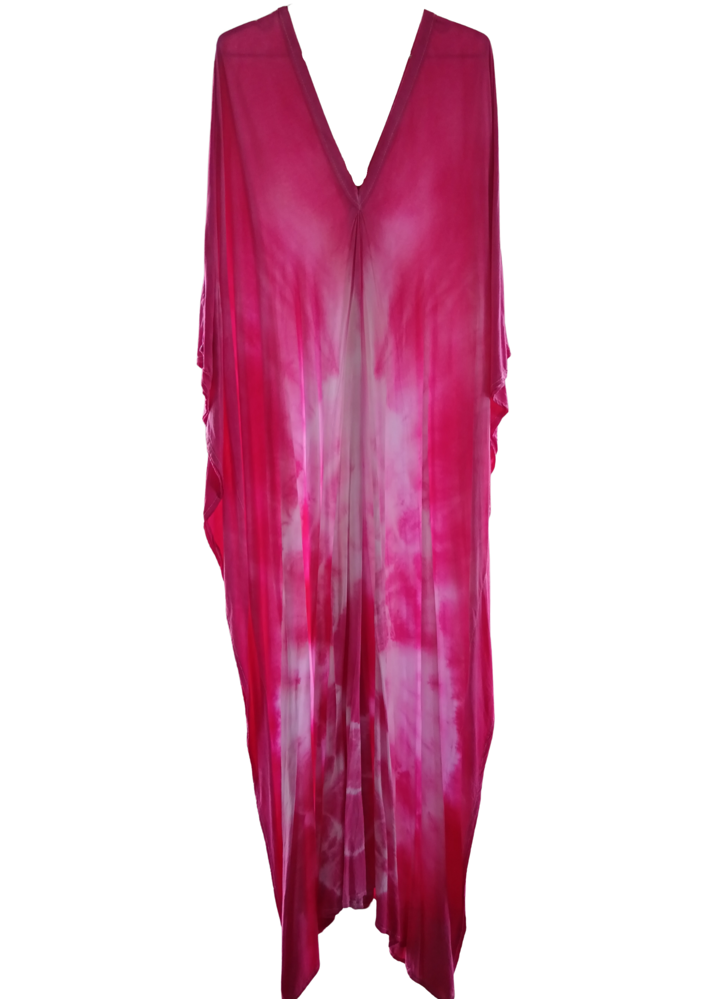 Magenta Pink Tie Dye Kaftan
