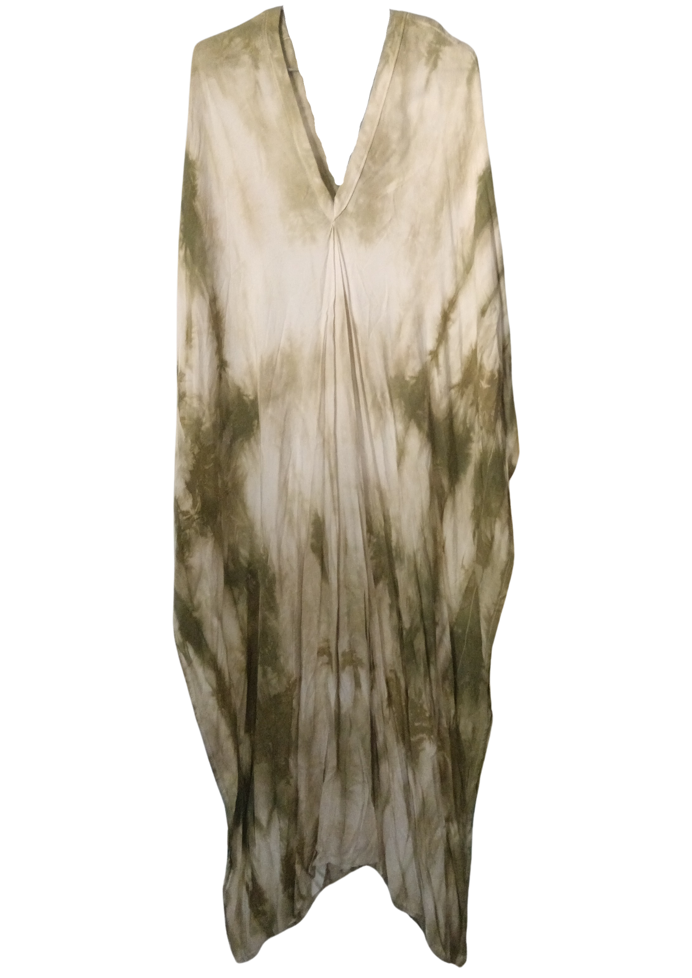 Safari Green Tie Dye Kaftan