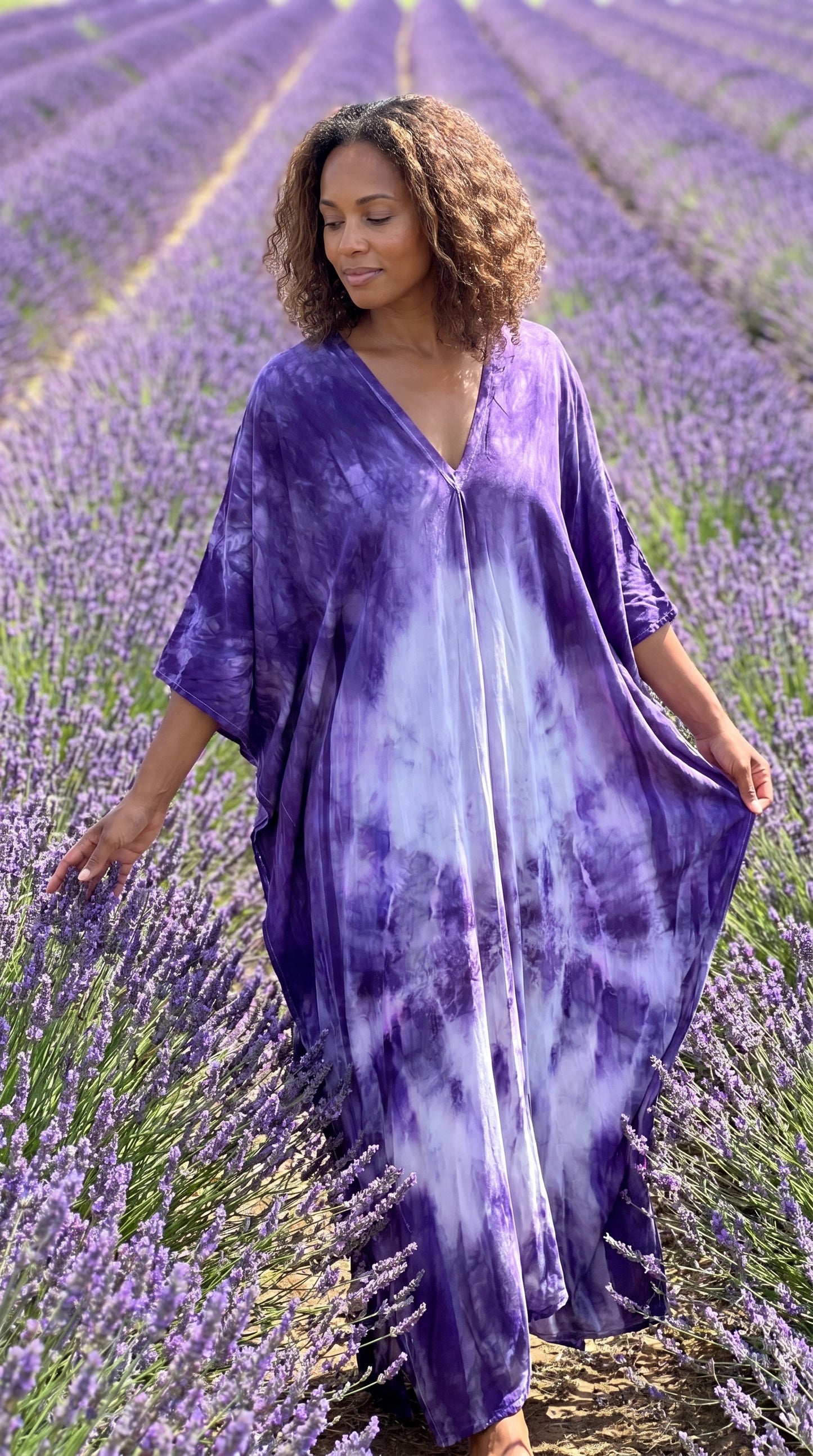 Purple Tie Dye Kaftan