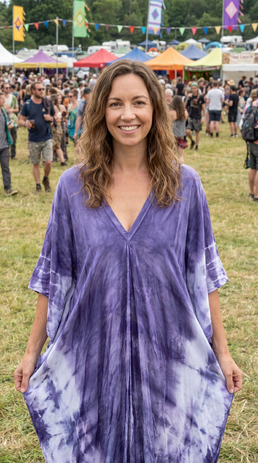 Purple Tie Dye Kaftan