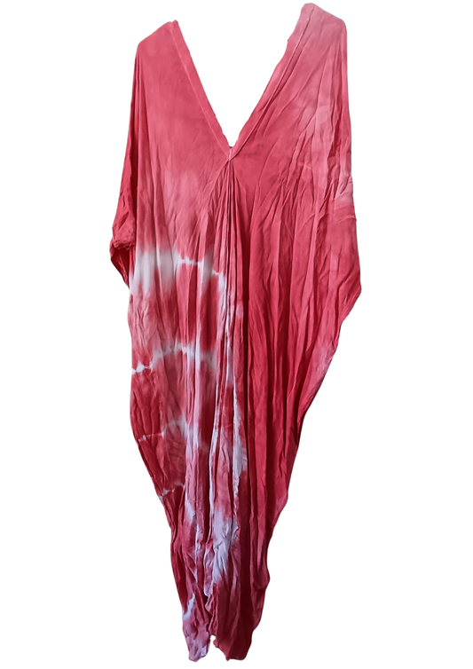 Mexican Red Tie Dye Kaftan