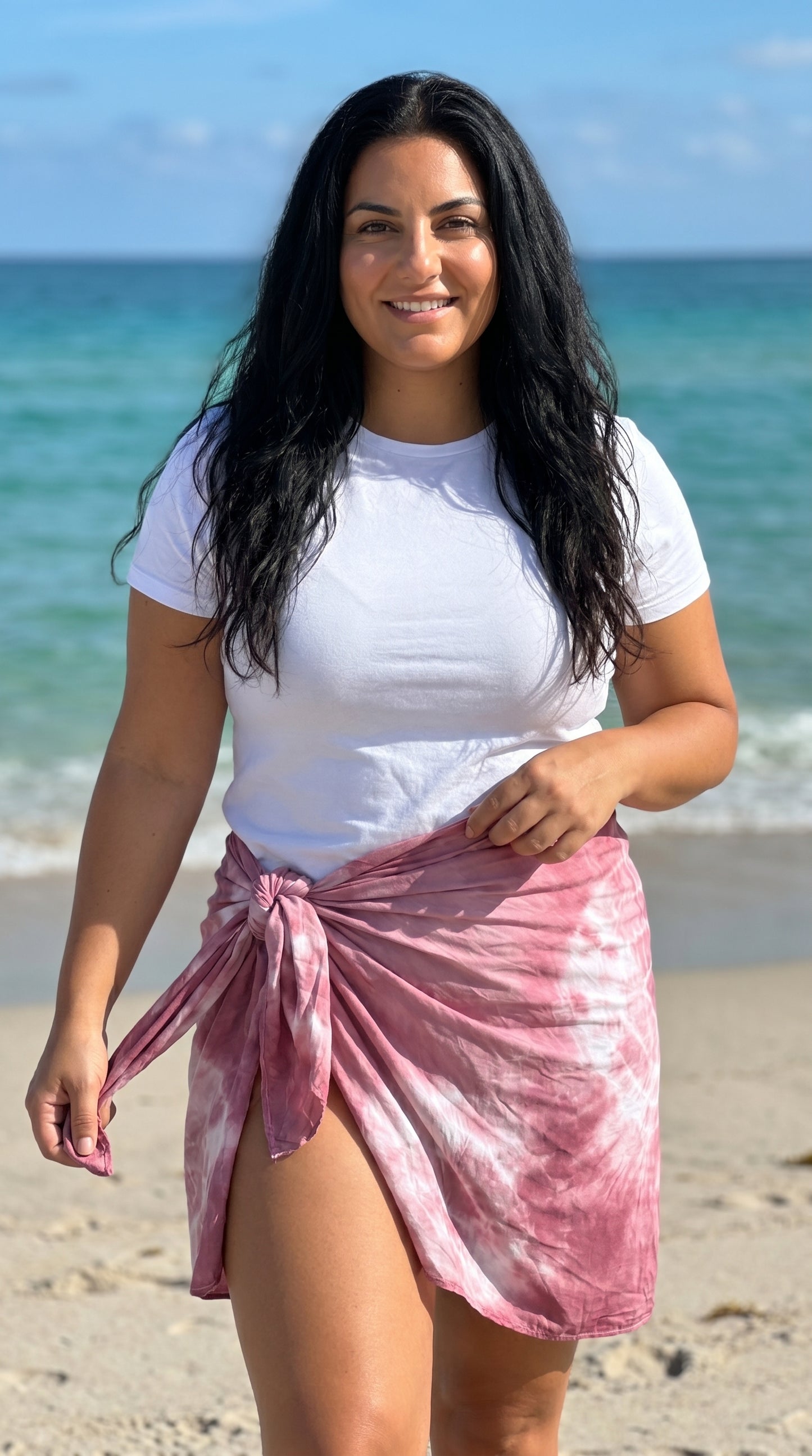 Dusty Rose Tie Dye Sarong