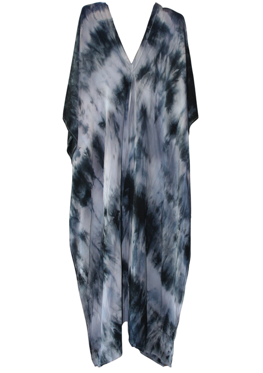 Black & White Tie Dye Kaftan