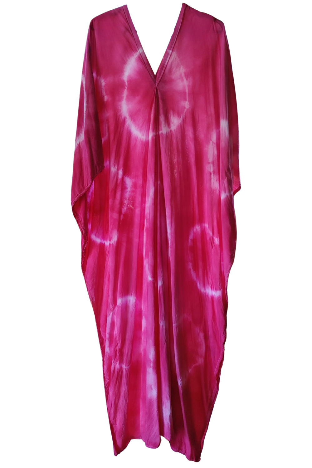 Magenta Pink Tie Dye Kaftan