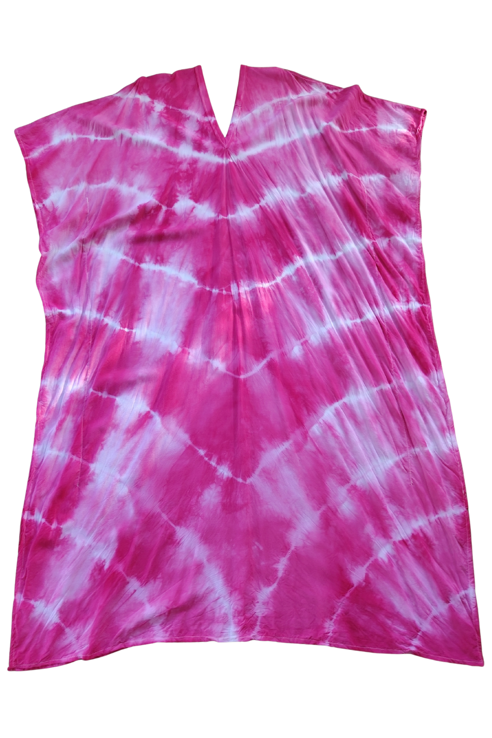 Magenta Pink Tie Dye Kaftan
