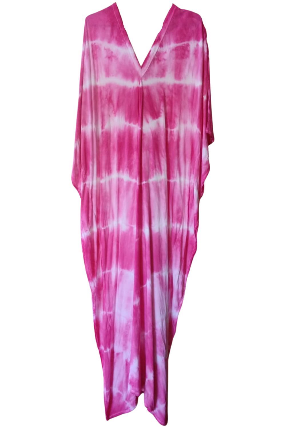 Magenta Pink Tie Dye Kaftan