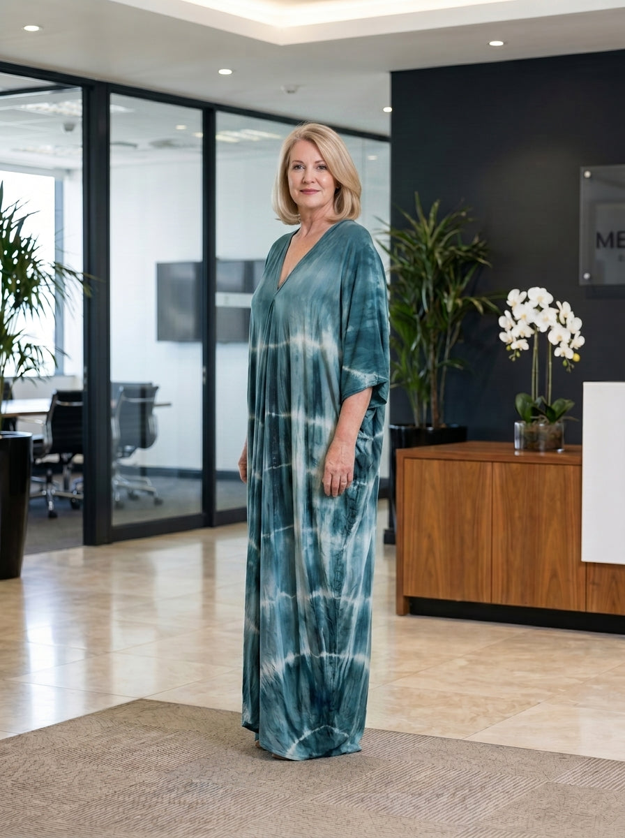 Moss Green Tie Dye Kaftan