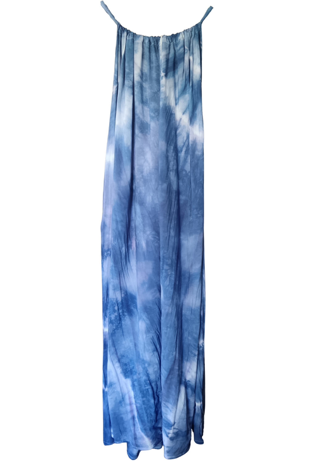 Blue Tie Dyed Maxi Summer Dress