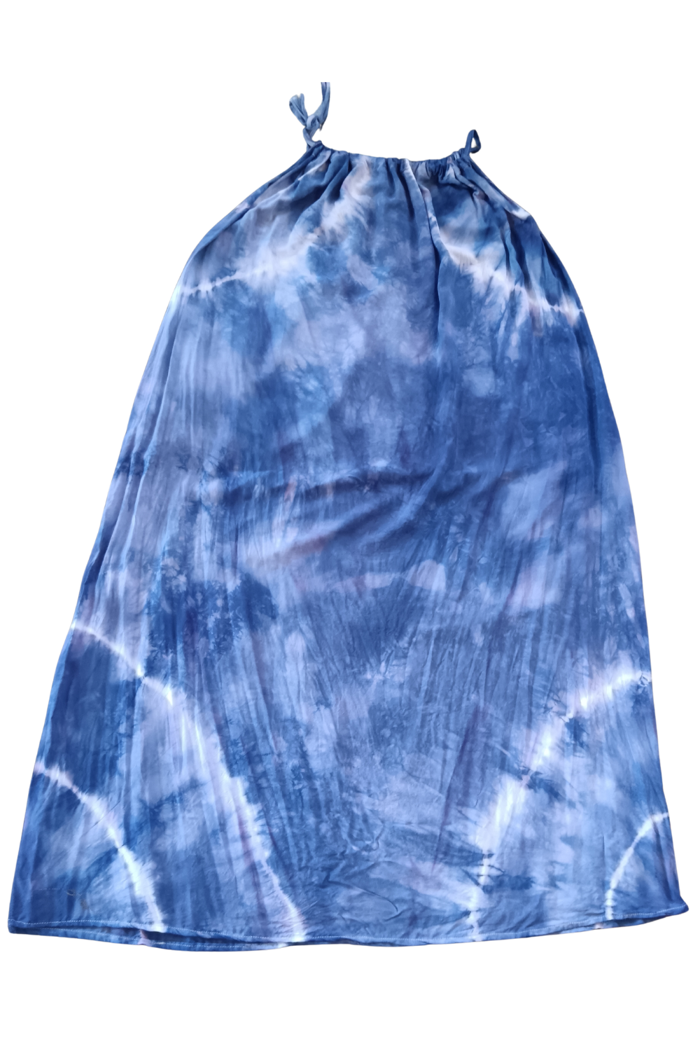 Blue Tie Dyed Maxi Summer Dress