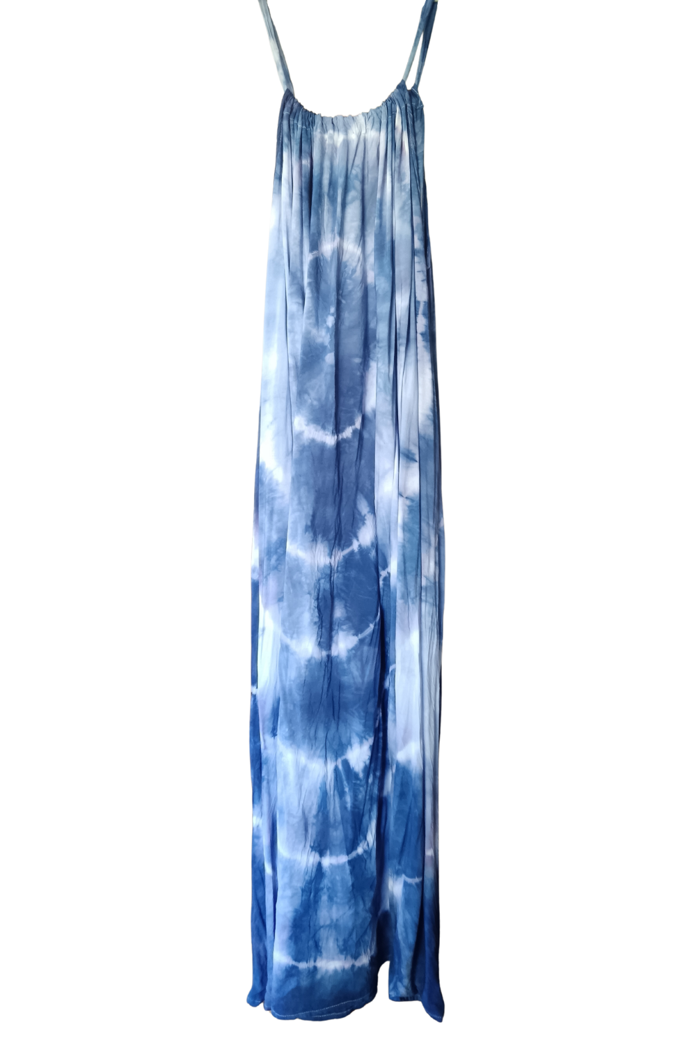 Blue Tie Dyed Maxi Summer Dress
