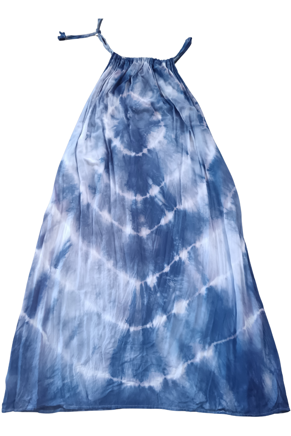 Blue Tie Dyed Maxi Summer Dress