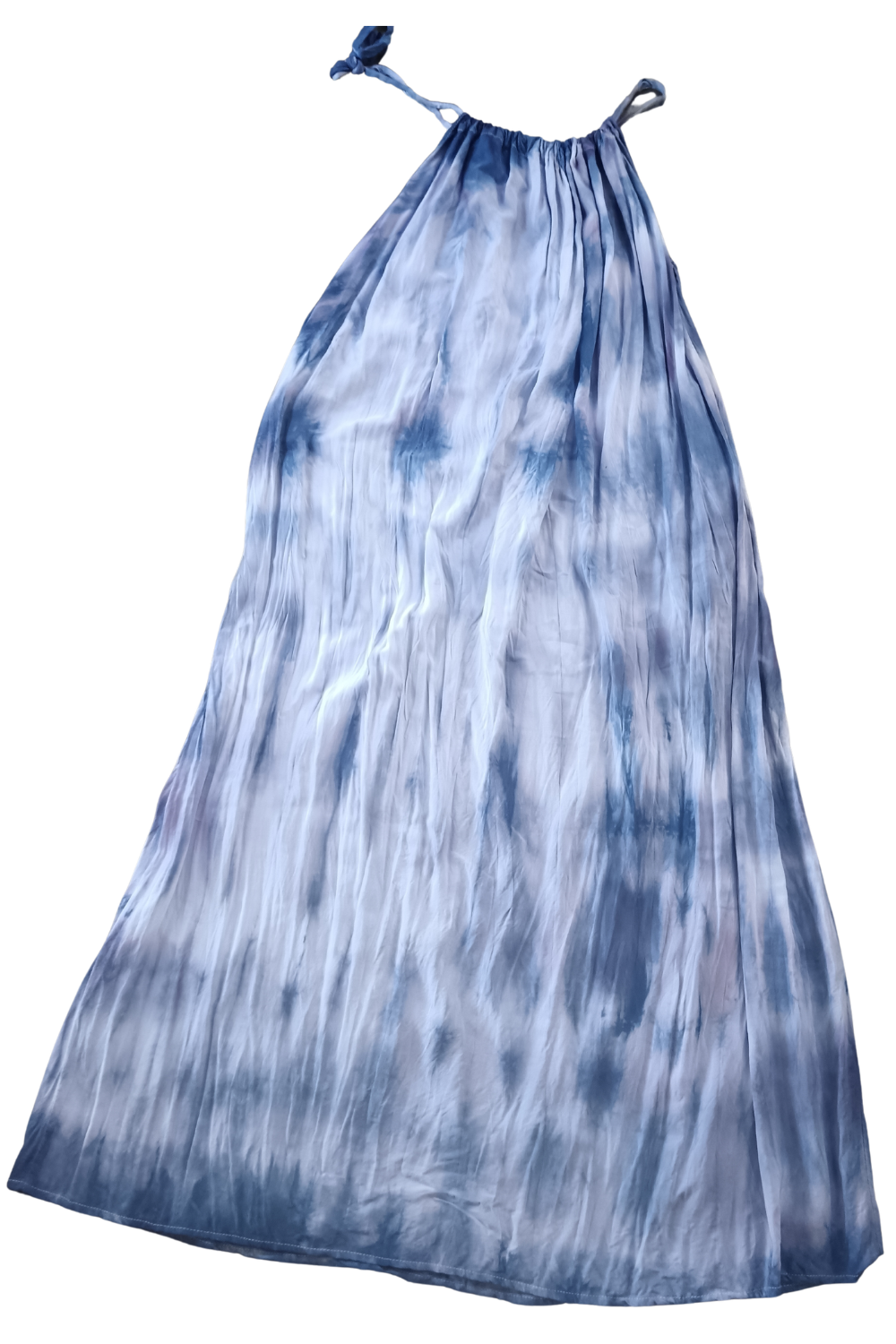 Blue Tie Dyed Maxi Summer Dress