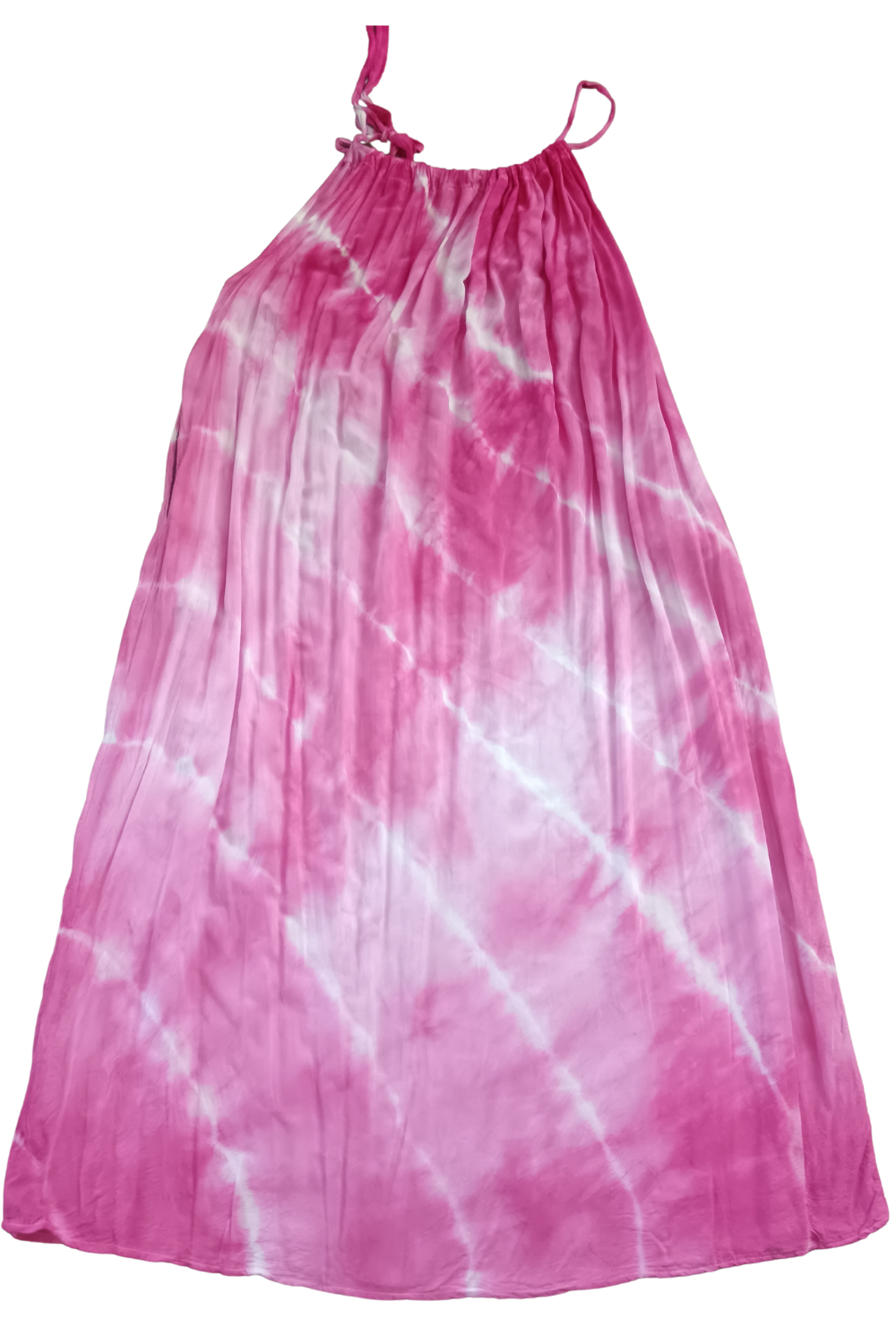 Pink Tie Dyed Maxi Summer Dress