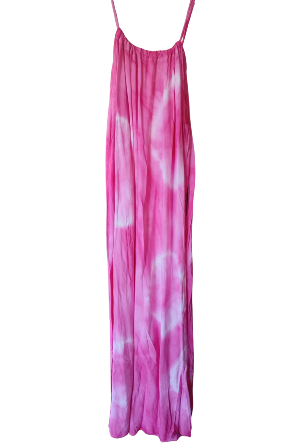 Pink Tie Dyed Maxi Summer Dress