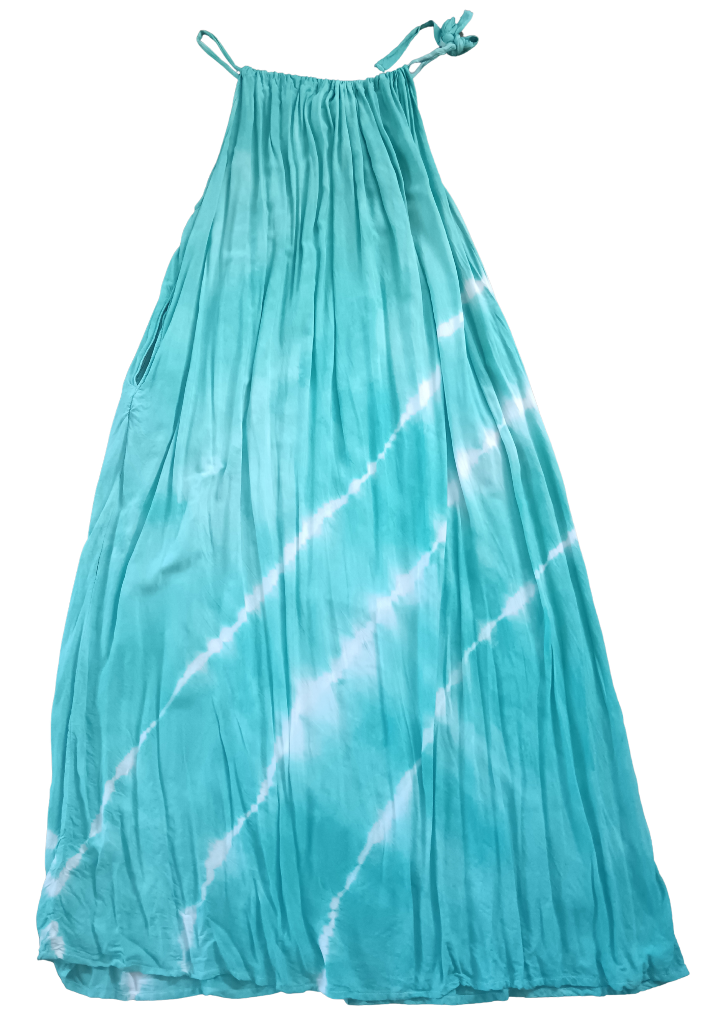 Turquoise Tie Dyed Maxi Summer Dress