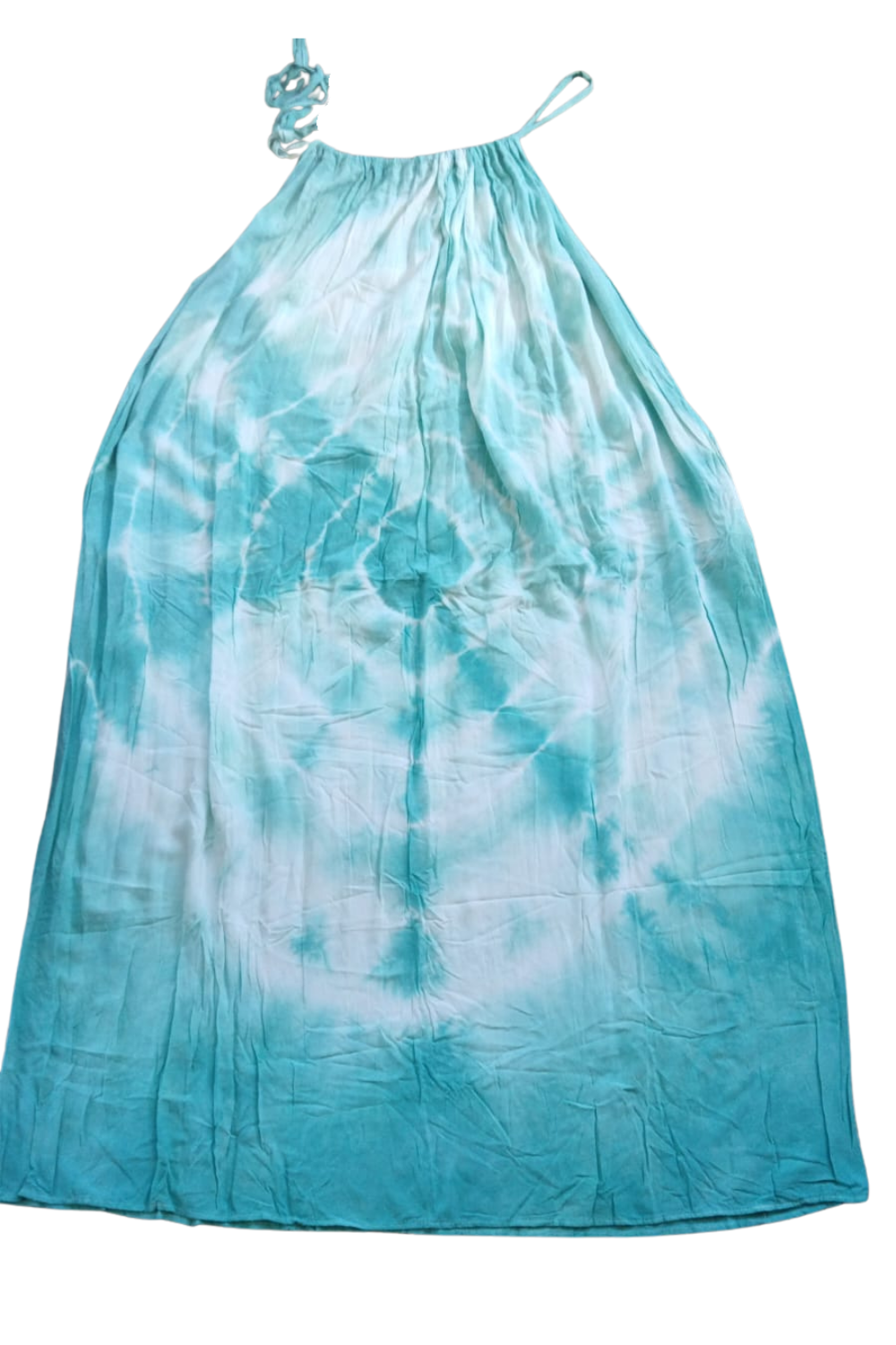 Turquoise Tie Dyed Maxi Summer Dress