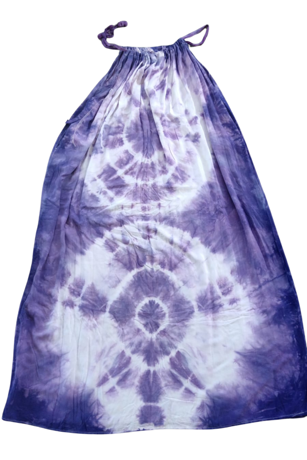 Purple Tie Dyed Maxi Summer Dress