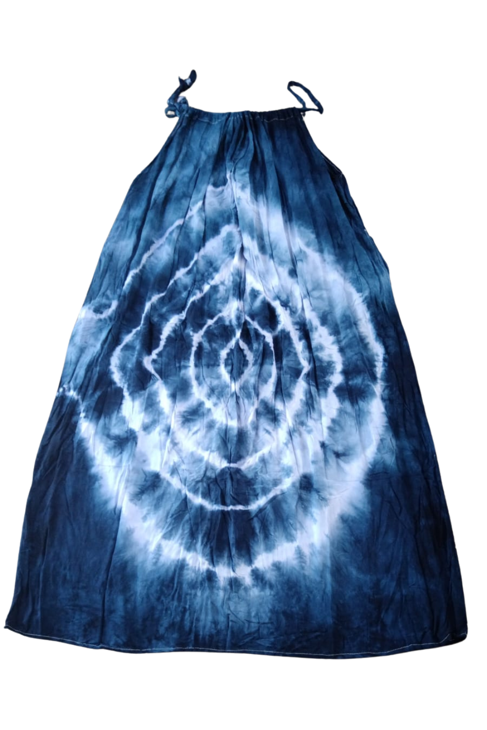 Navy Tie Dyed Maxi Summer Dress